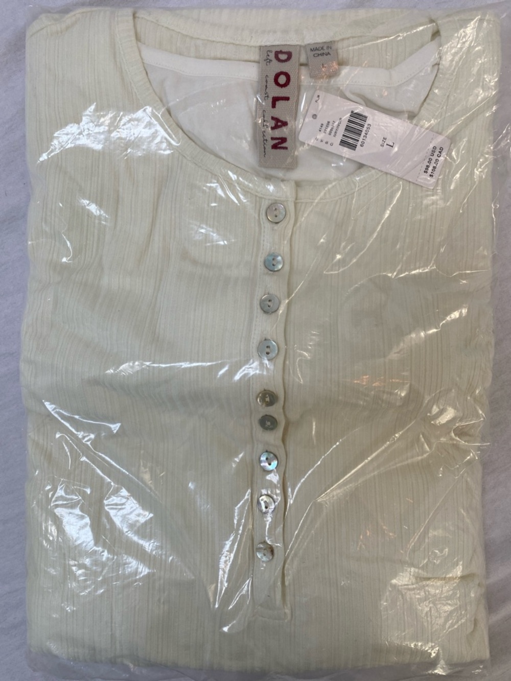 Anthropologie Orla Short Ribbed Sleeved Henley Maxi Dress - NIP - Picture 9 of 9